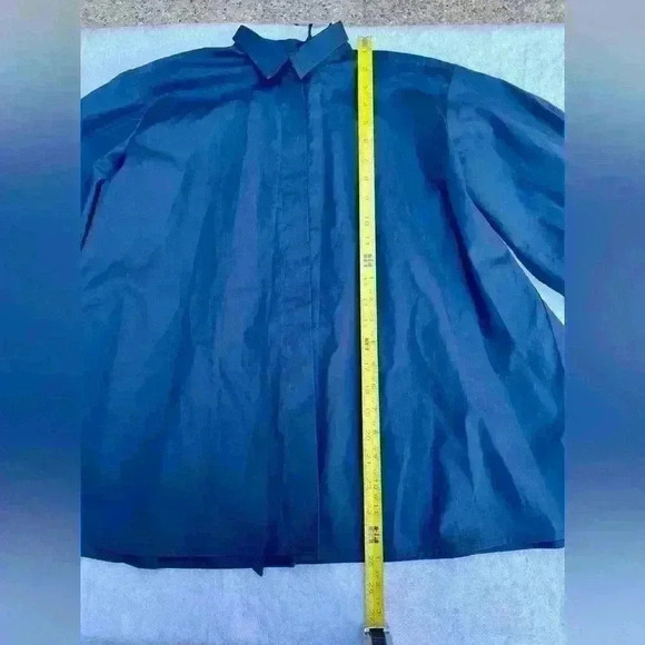 JARBO - NWT NAVY PUFFY SLEEVE COTTON BLOUSE - Picture 11 of 16